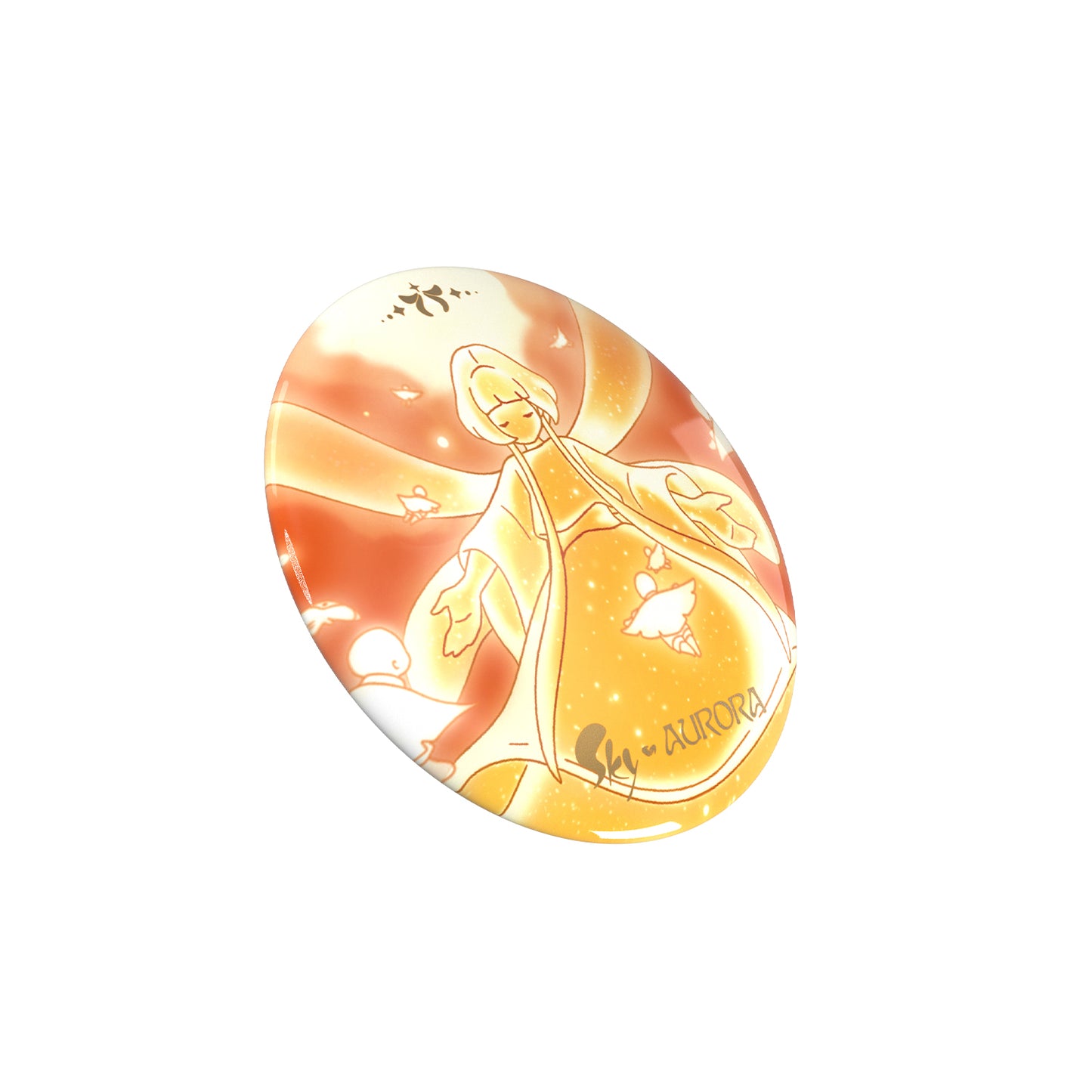 Sky x AURORA Button Pin I