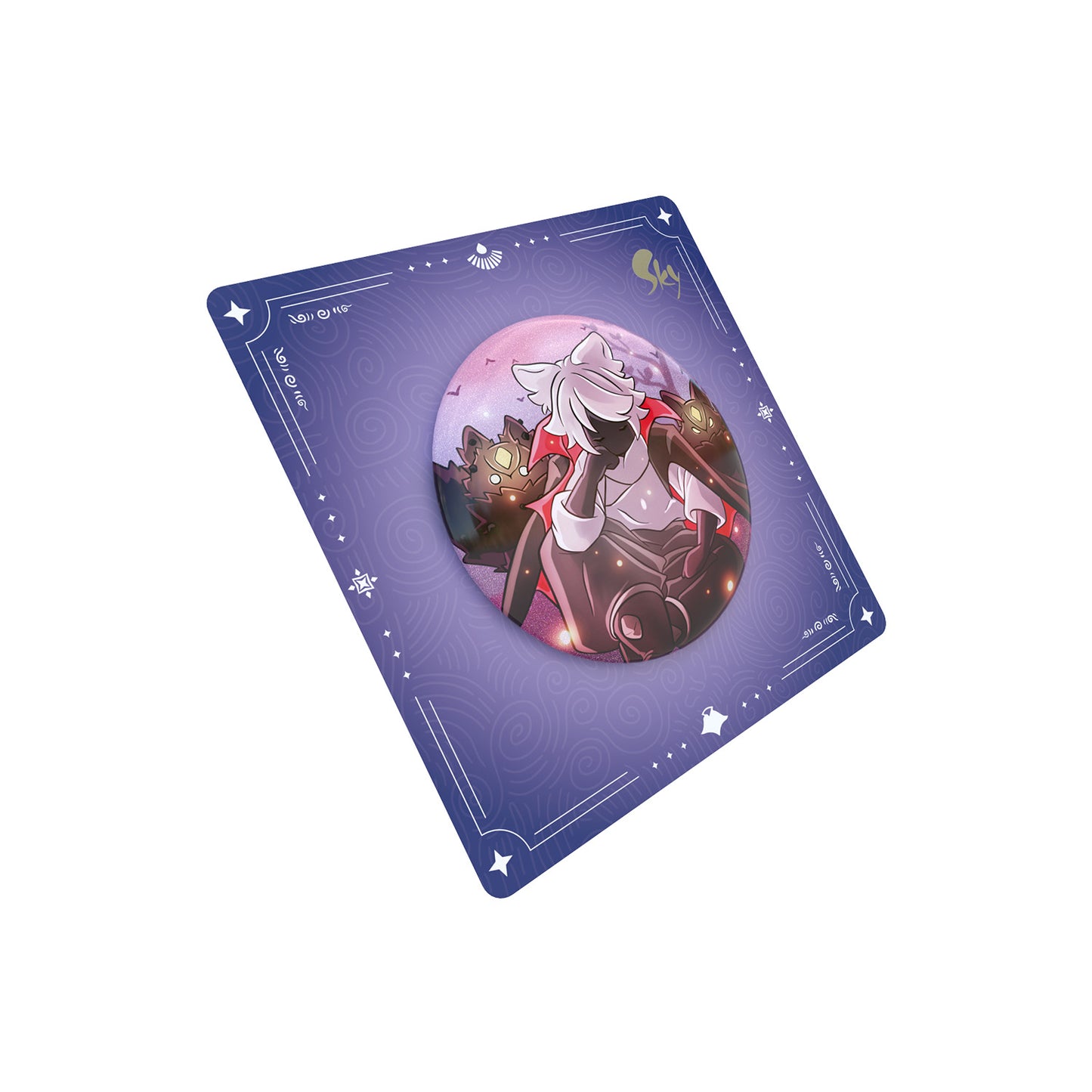 Sky Button Pin - Mischief Tufted Hair