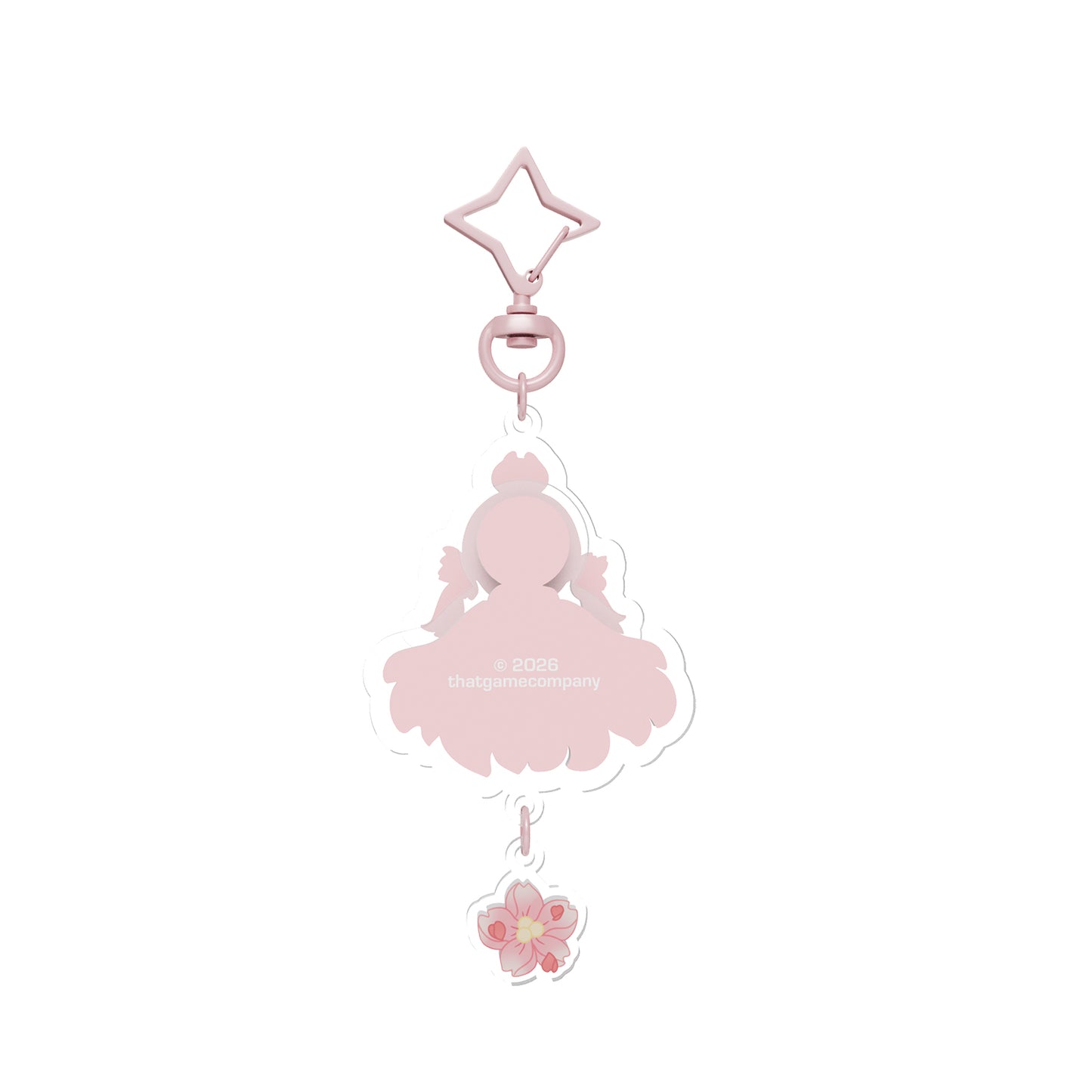 Sky Acrylic Wobbly Keychain - Cherry Blossom