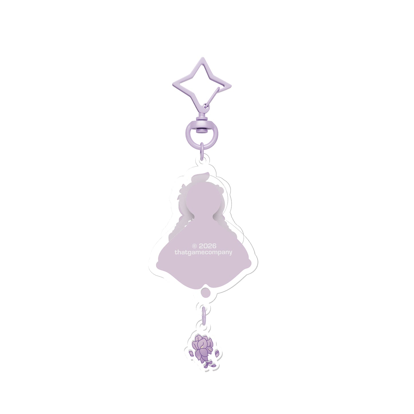 Sky Acrylic Wobbly Keychain - Wisteria