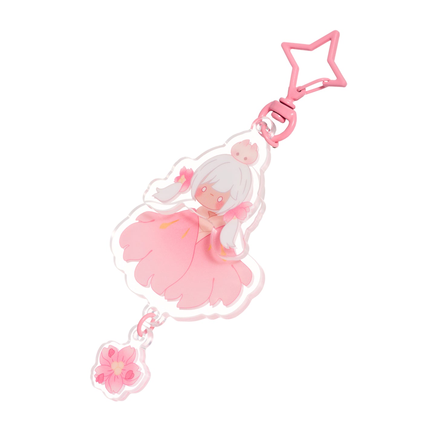 Sky Acrylic Wobbly Keychain - Cherry Blossom