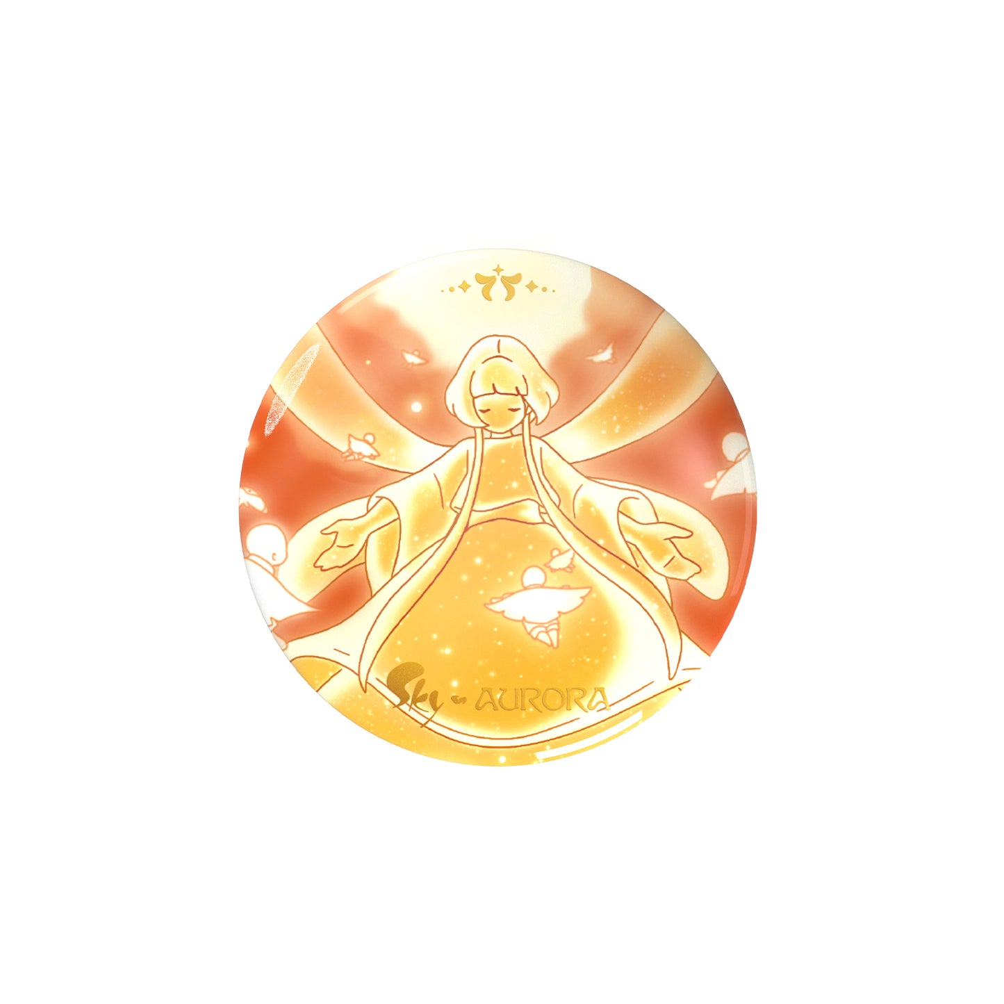 Sky x AURORA Button Pin I