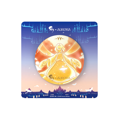 Sky x AURORA Button Pin I