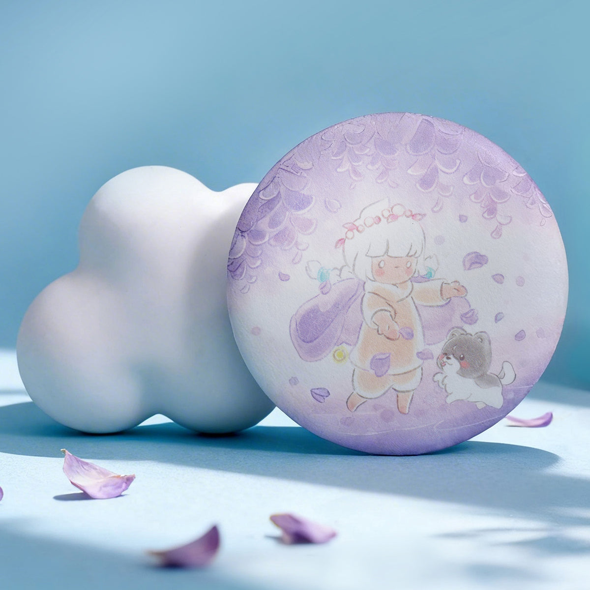 Sky Button Pin - Wisteria