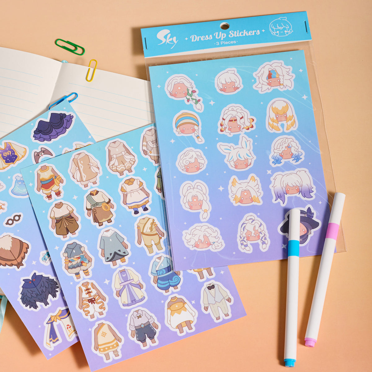 Sky Dress-up Stickers - Sky Kid Ⅱ (Set of 3)