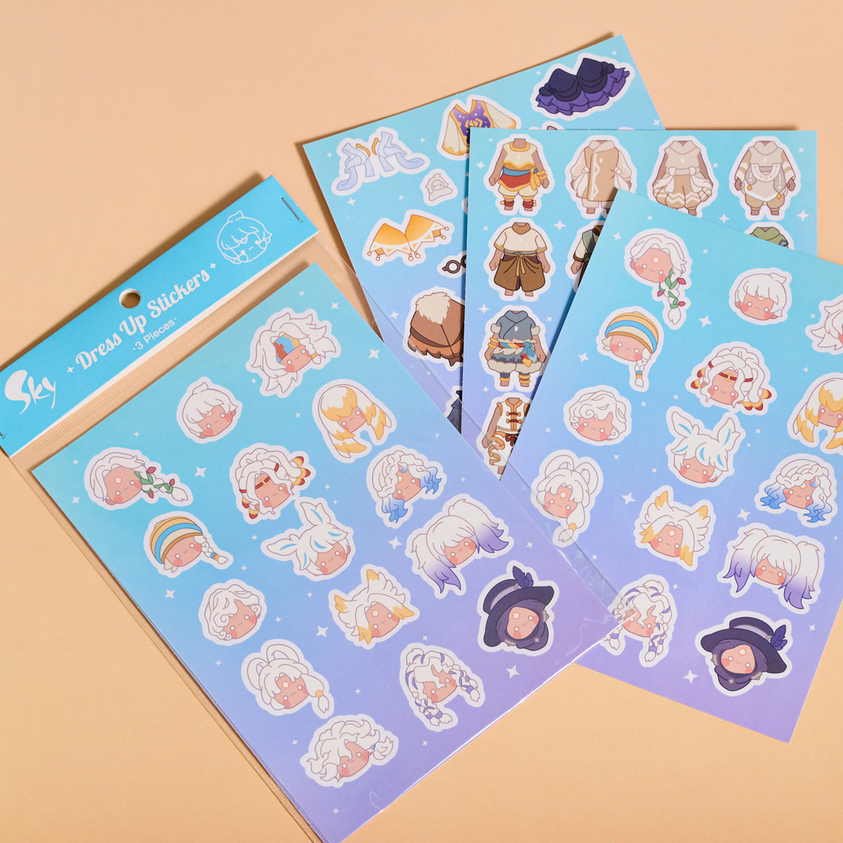 Sky Dress-up Stickers - Sky Kid Ⅱ (Set of 3)