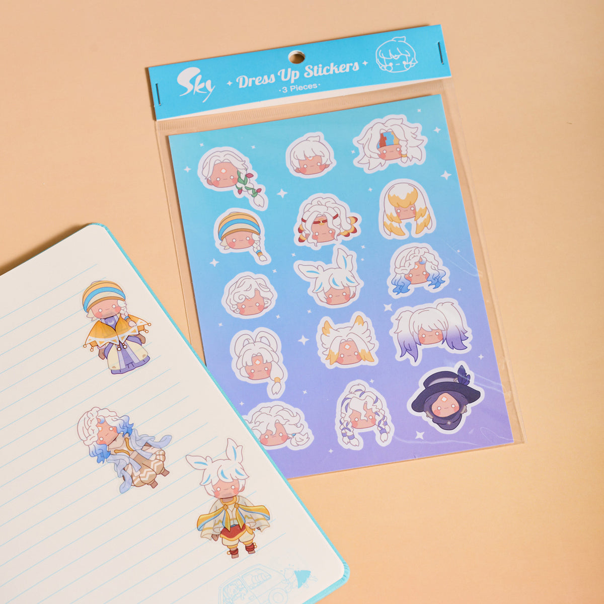 Sky Dress-up Stickers - Sky Kid Ⅱ (Set of 3)