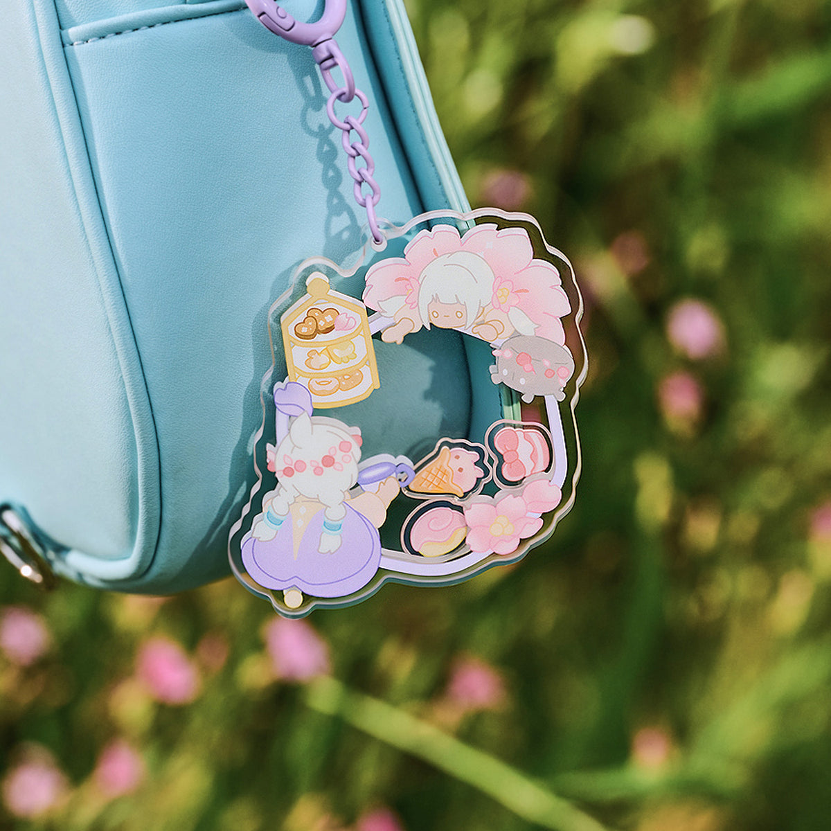 Sky Shaker Keychain Charm - Tea & Sweets