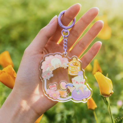 Sky Shaker Keychain Charm - Tea & Sweets