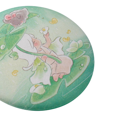 Sky Button Pin - Arum Lily