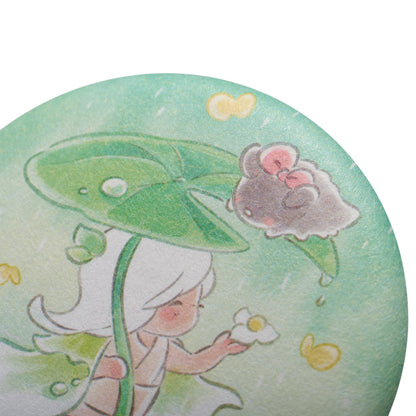 Sky Button Pin - Arum Lily