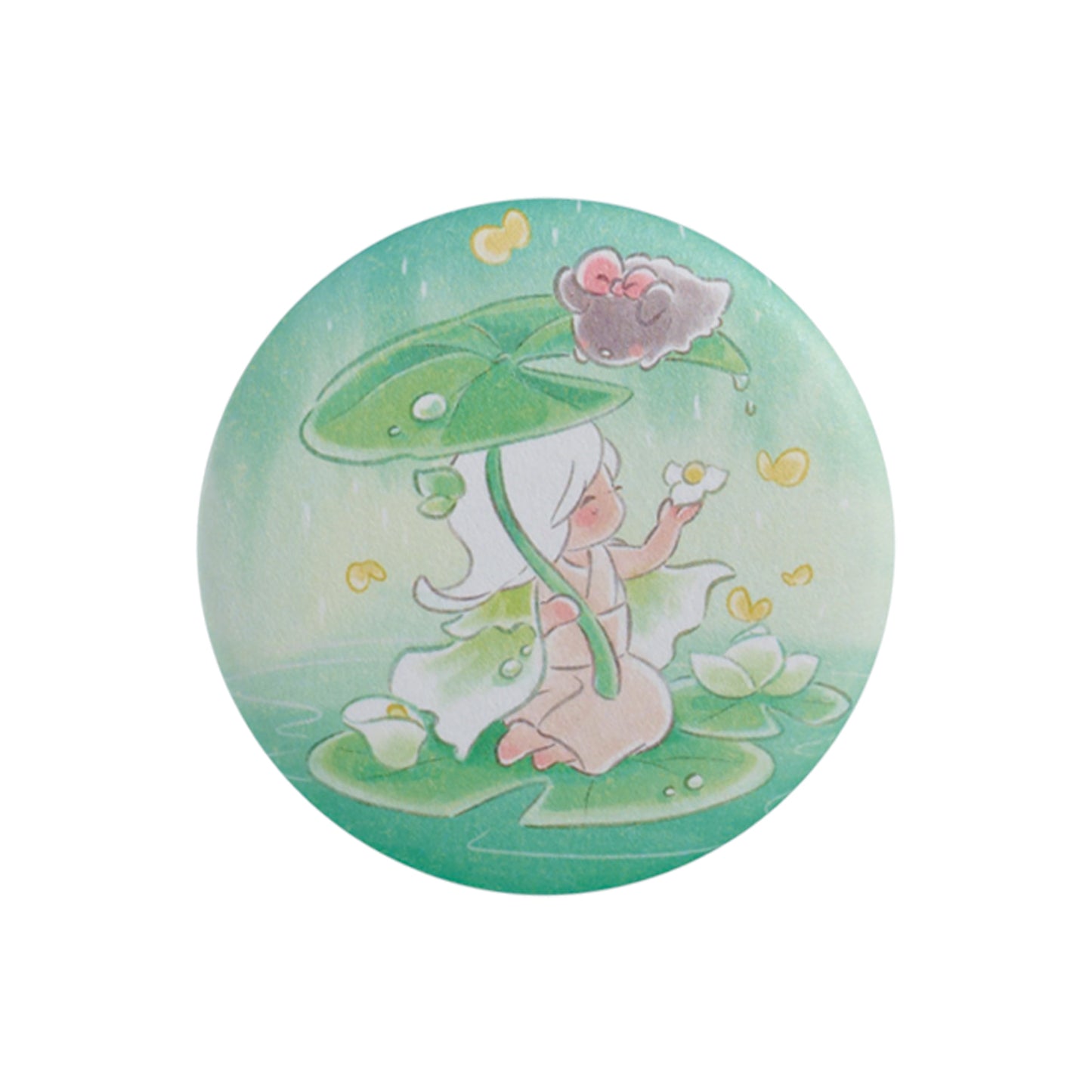 Sky Button Pin - Arum Lily