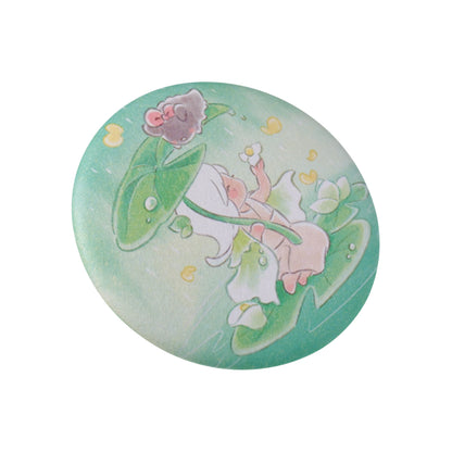 Sky Button Pin - Arum Lily