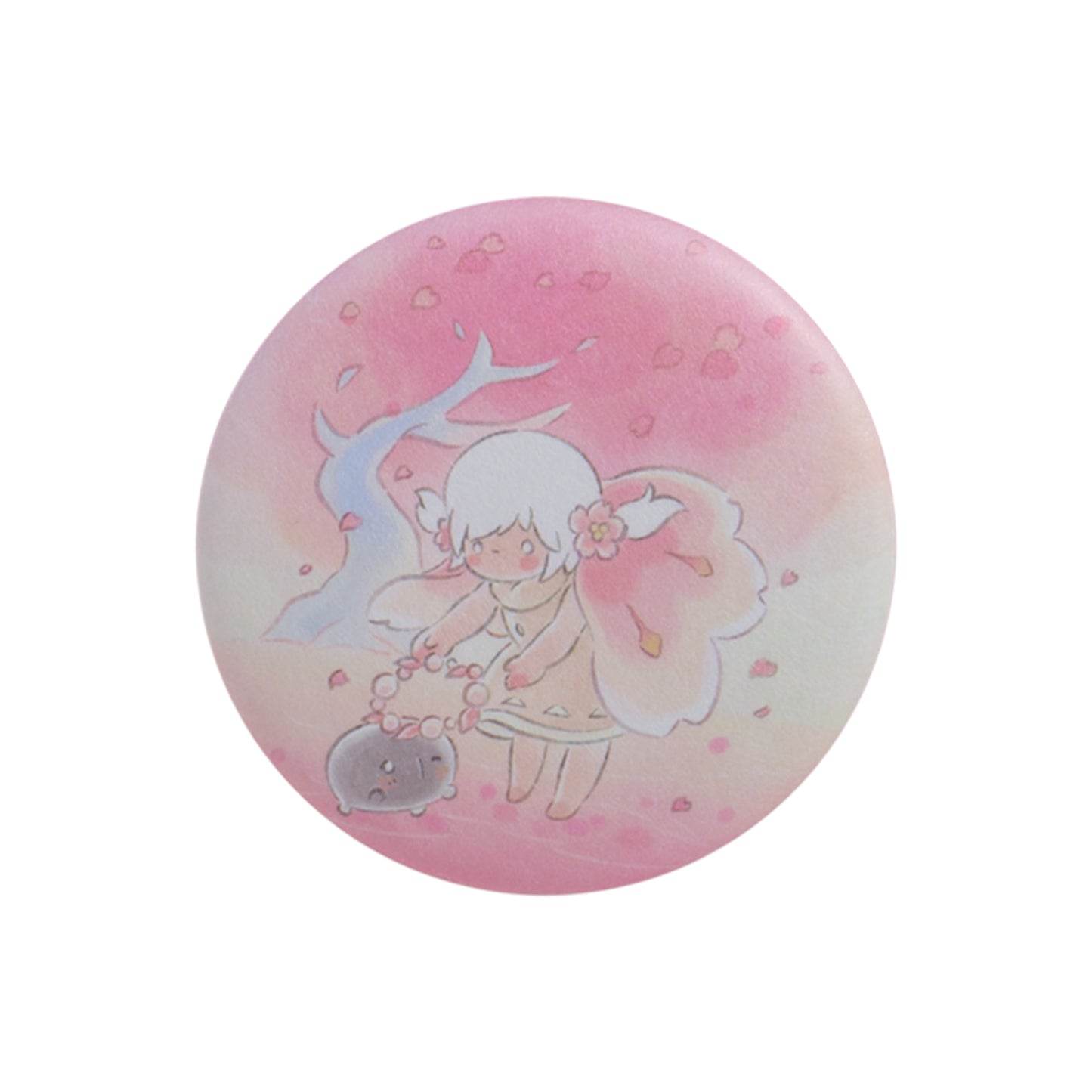 Sky Button Pin - Cherry Blossom