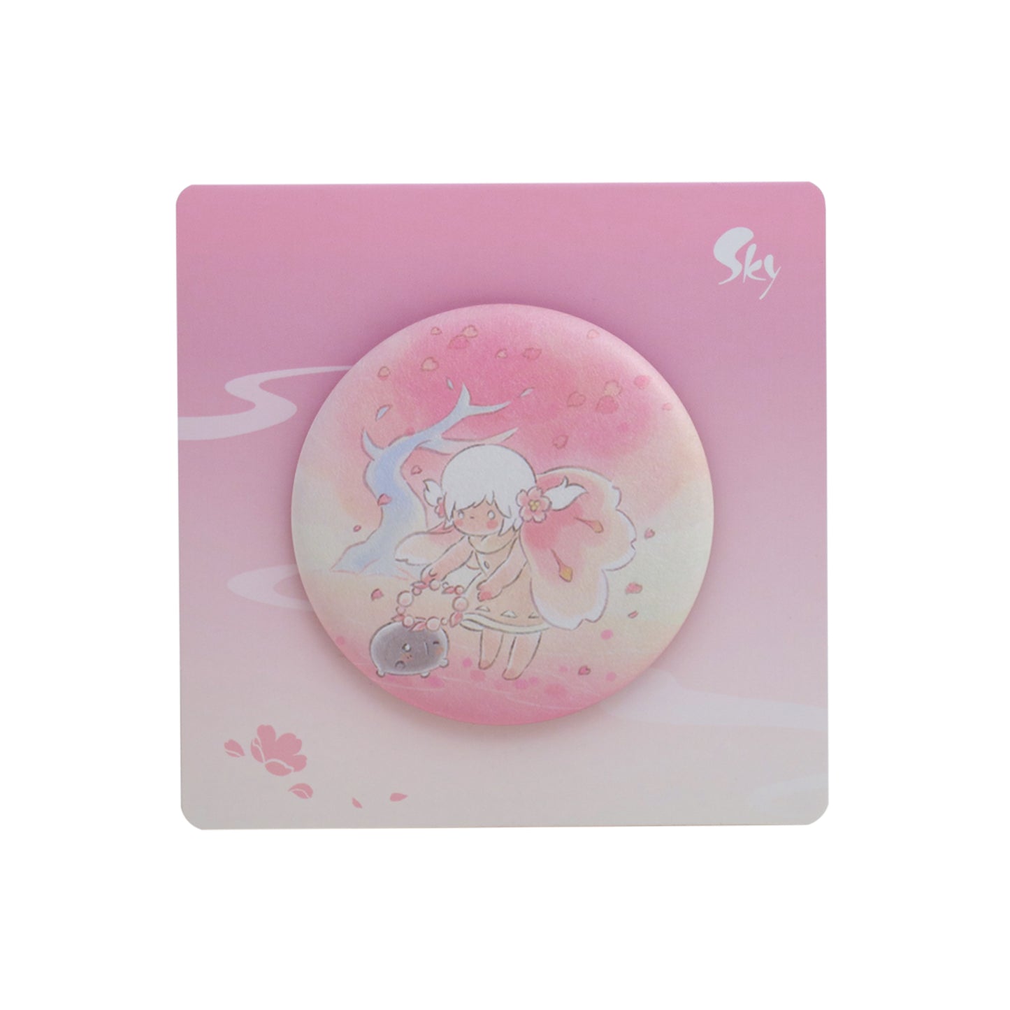 Sky Button Pin - Cherry Blossom