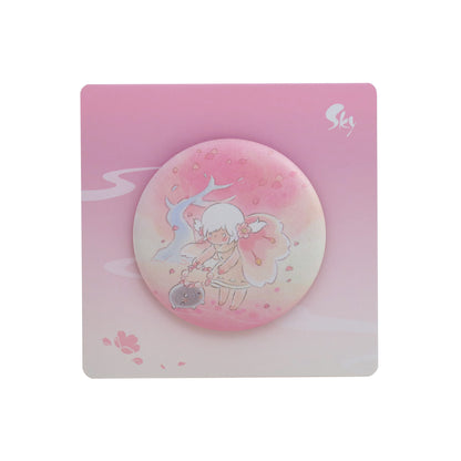 Sky Button Pin - Cherry Blossom