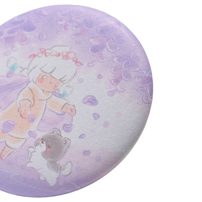 Sky Button Pin - Wisteria