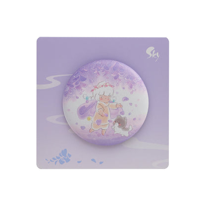 Sky Button Pin - Wisteria