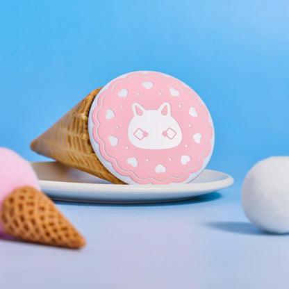 Sky Cookie Button Pin - Bunny