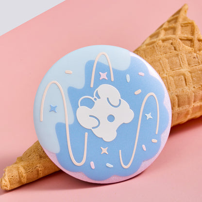 Sky Cookie Button Pin - Dark Dragon
