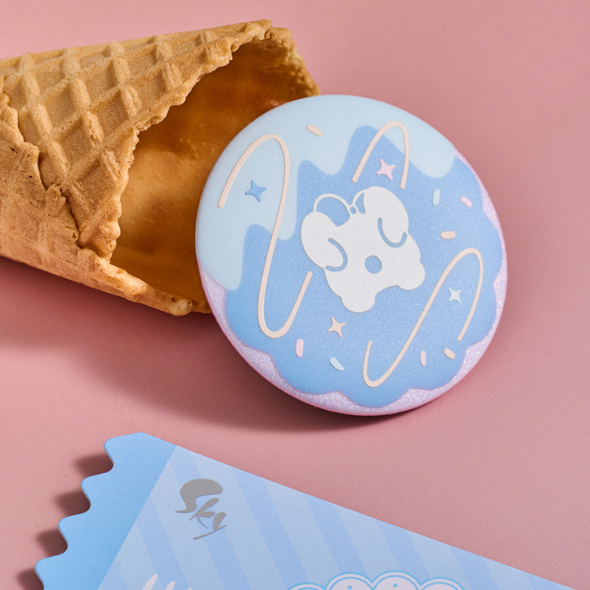 Sky Cookie Button Pin - Dark Dragon