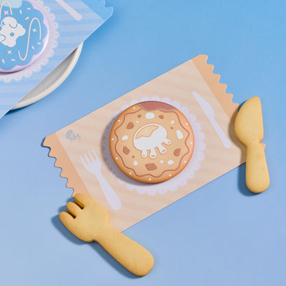 Sky Cookie Button Pin - Jellyfish