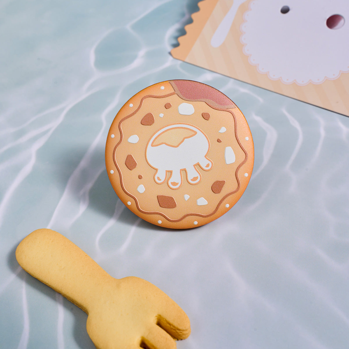 Sky Cookie Button Pin - Jellyfish