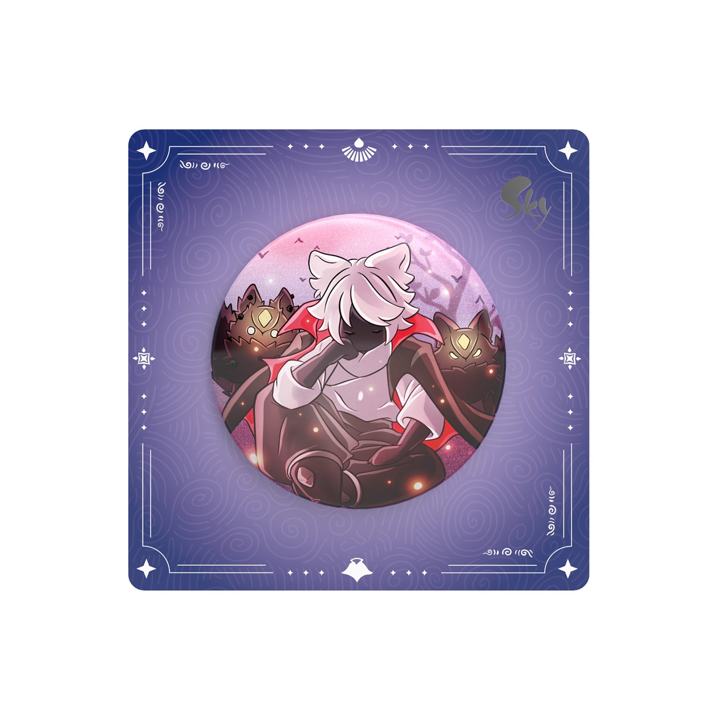 Sky Button Pin - Mischief Tufted Hair