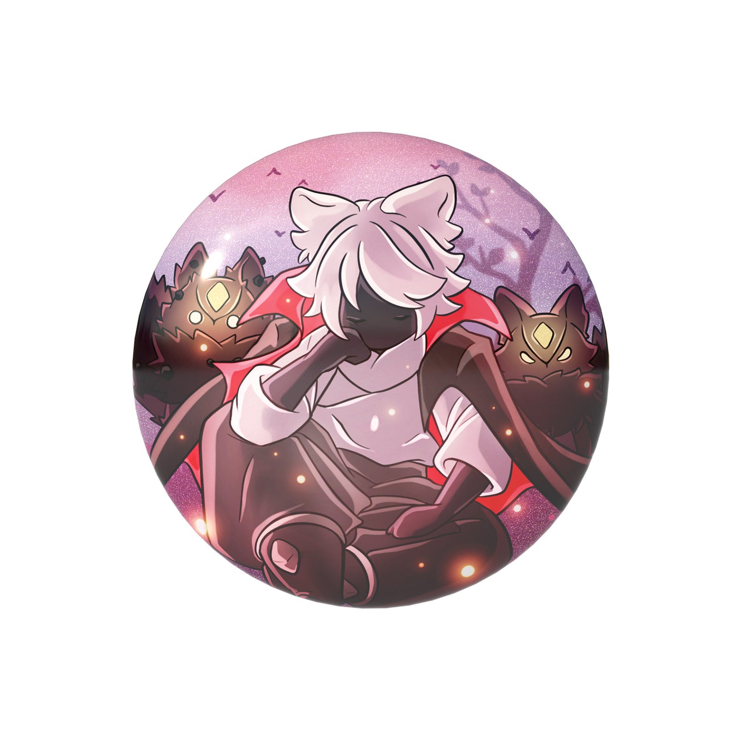 Sky Button Pin - Mischief Tufted Hair