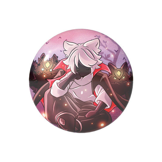 Sky Button Pin - Mischief Tufted Hair