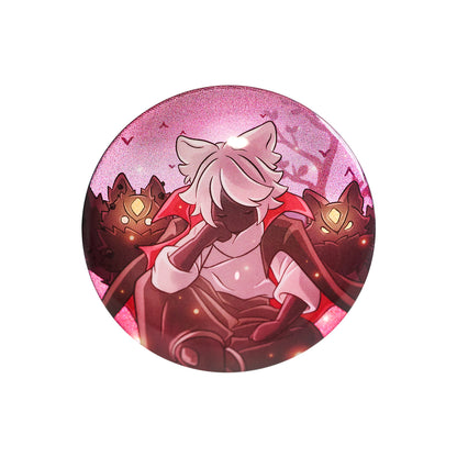 Sky Button Pin - Mischief Tufted Hair