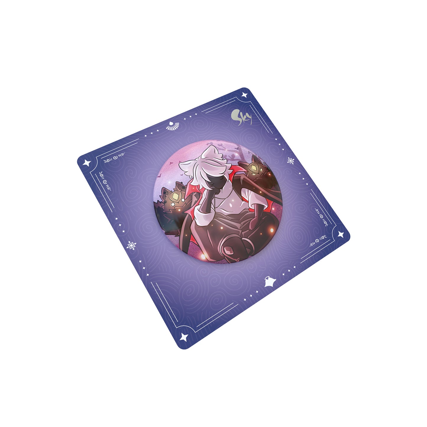 Sky Button Pin - Mischief Tufted Hair