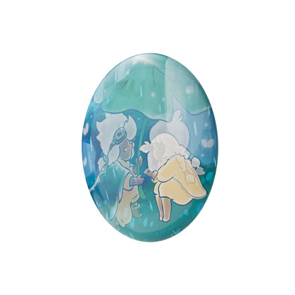 Sky Pop-up Book Lenticular Button Pin