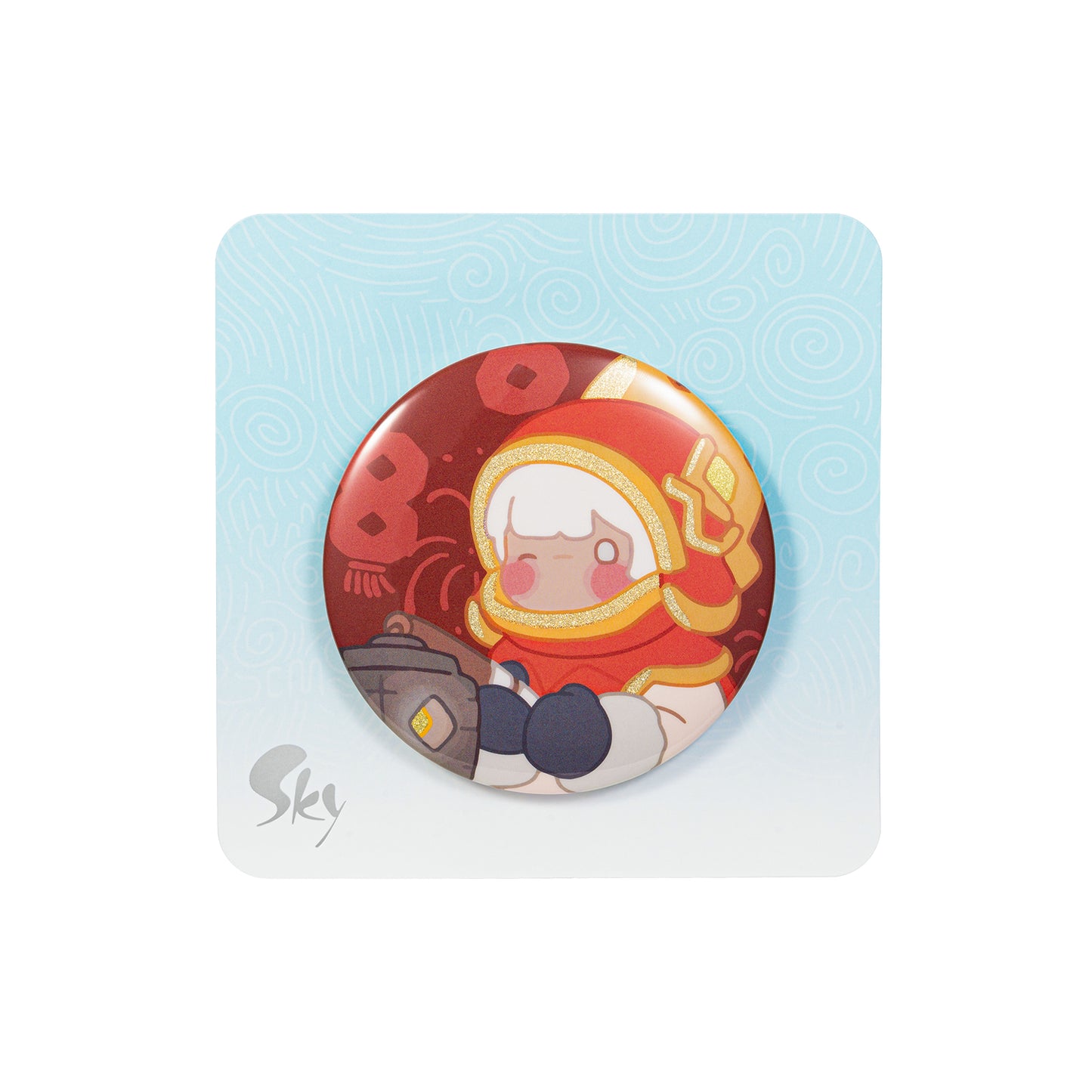 Sky Kid Button Pin