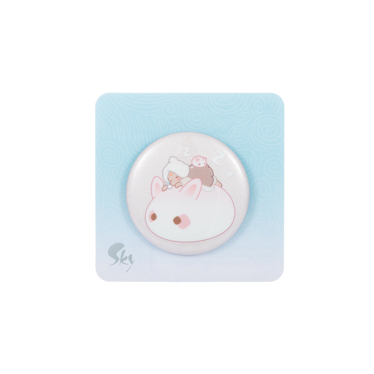 Sky Nap Time Button Pin