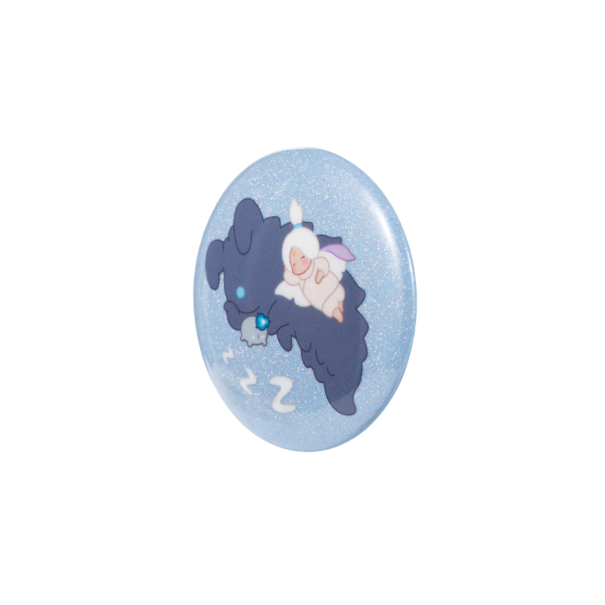 Sky Nap Time Button Pin