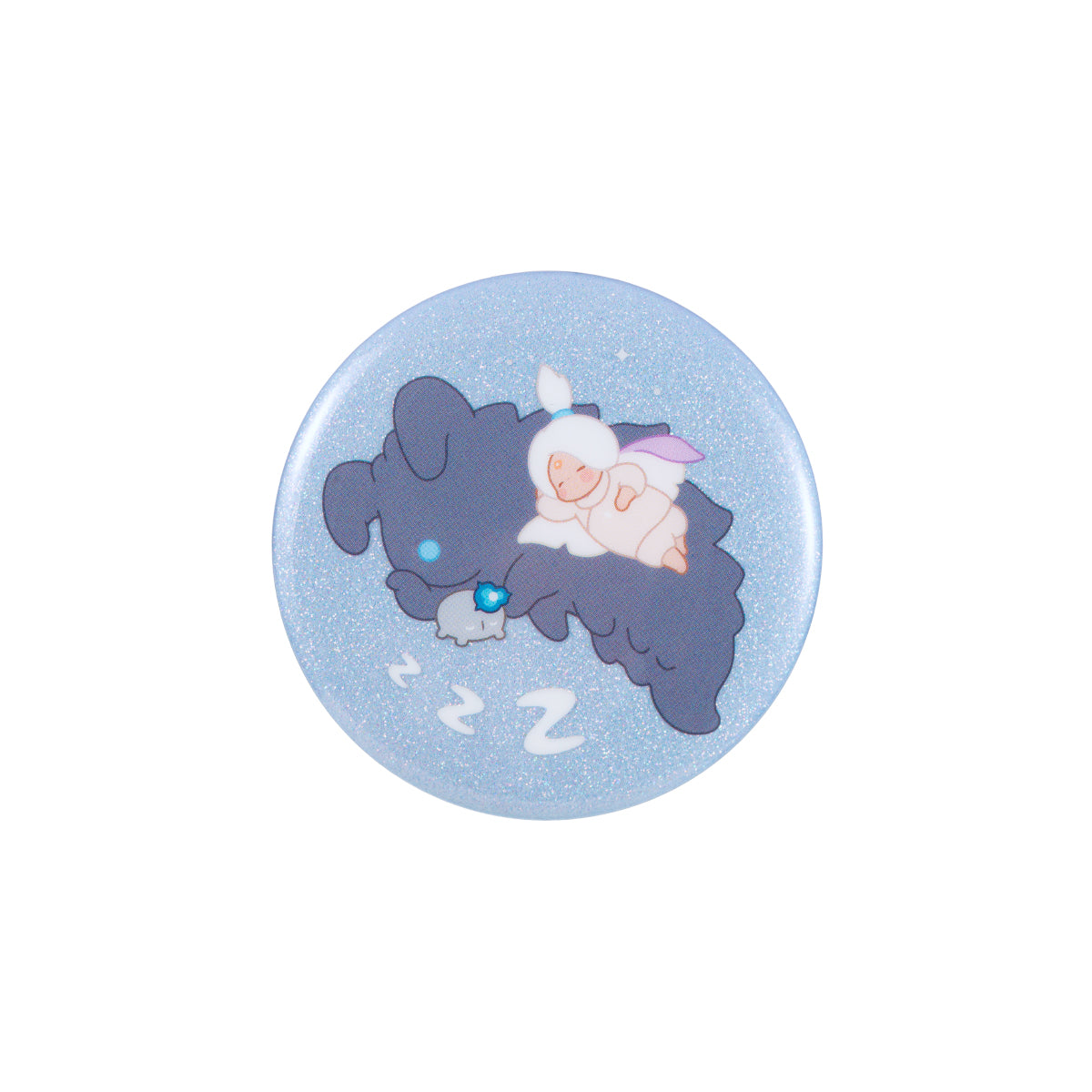 Sky Nap Time Button Pin