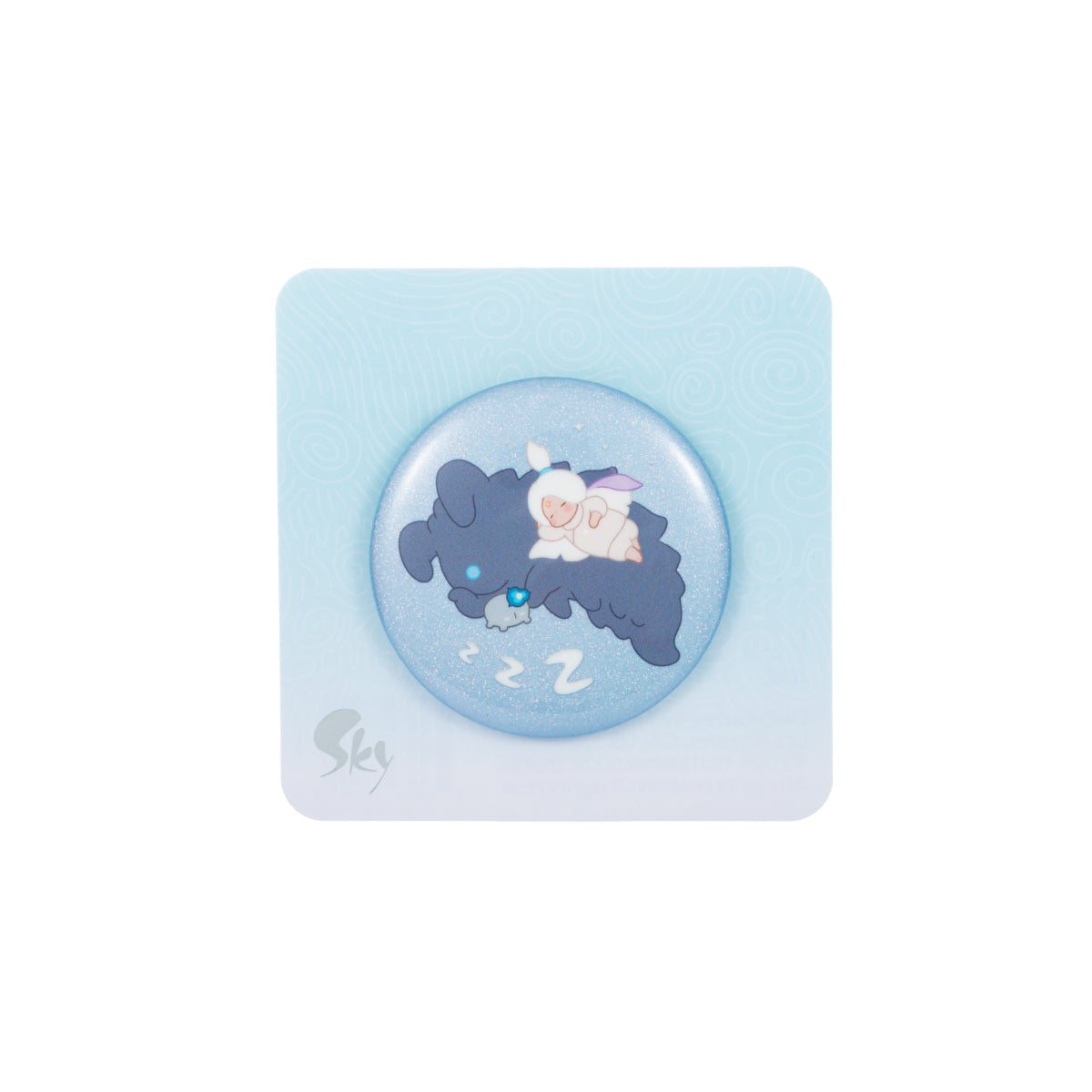 Sky Nap Time Button Pin