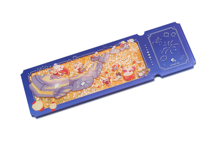 Acrylic Quicksand Glitter Ticket Stub - Days of Fortune