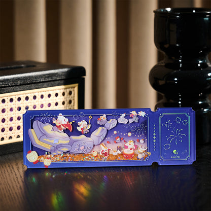 Acrylic Quicksand Glitter Ticket Stub - Days of Fortune