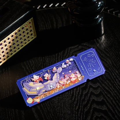 Acrylic Quicksand Glitter Ticket Stub - Days of Fortune