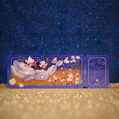 Acrylic Quicksand Glitter Ticket Stub - Days of Fortune