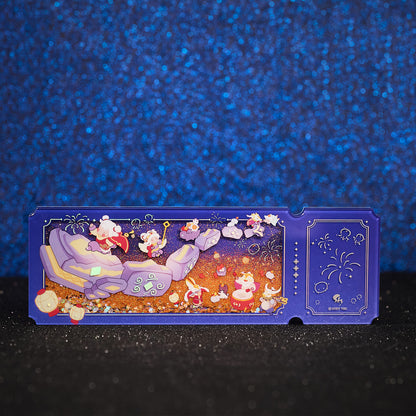 Acrylic Quicksand Glitter Ticket Stub - Days of Fortune