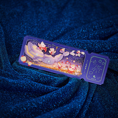 Acrylic Quicksand Glitter Ticket Stub - Days of Fortune