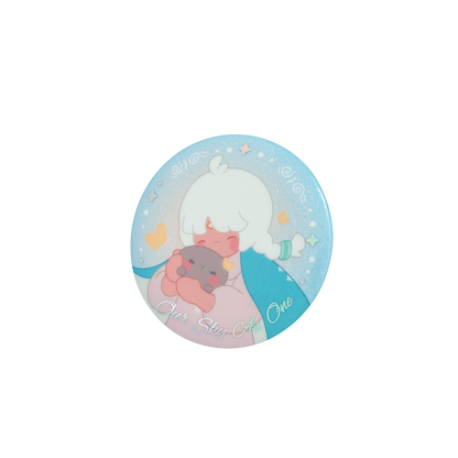 Sky Button Pin - Snuggle