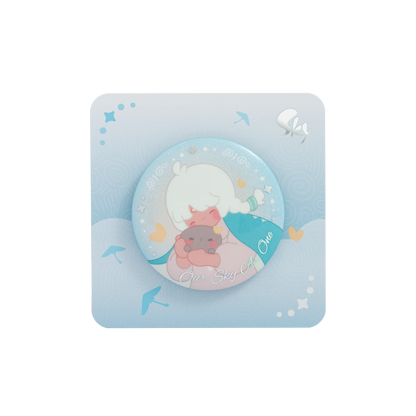 Sky Button Pin - Snuggle