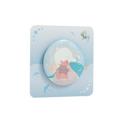 Sky Button Pin - Snuggle