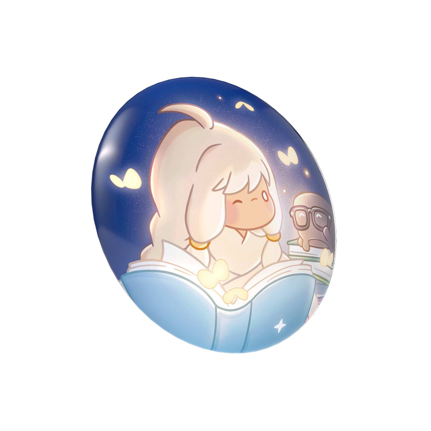 Sky Button Pin - Timid Bookworm