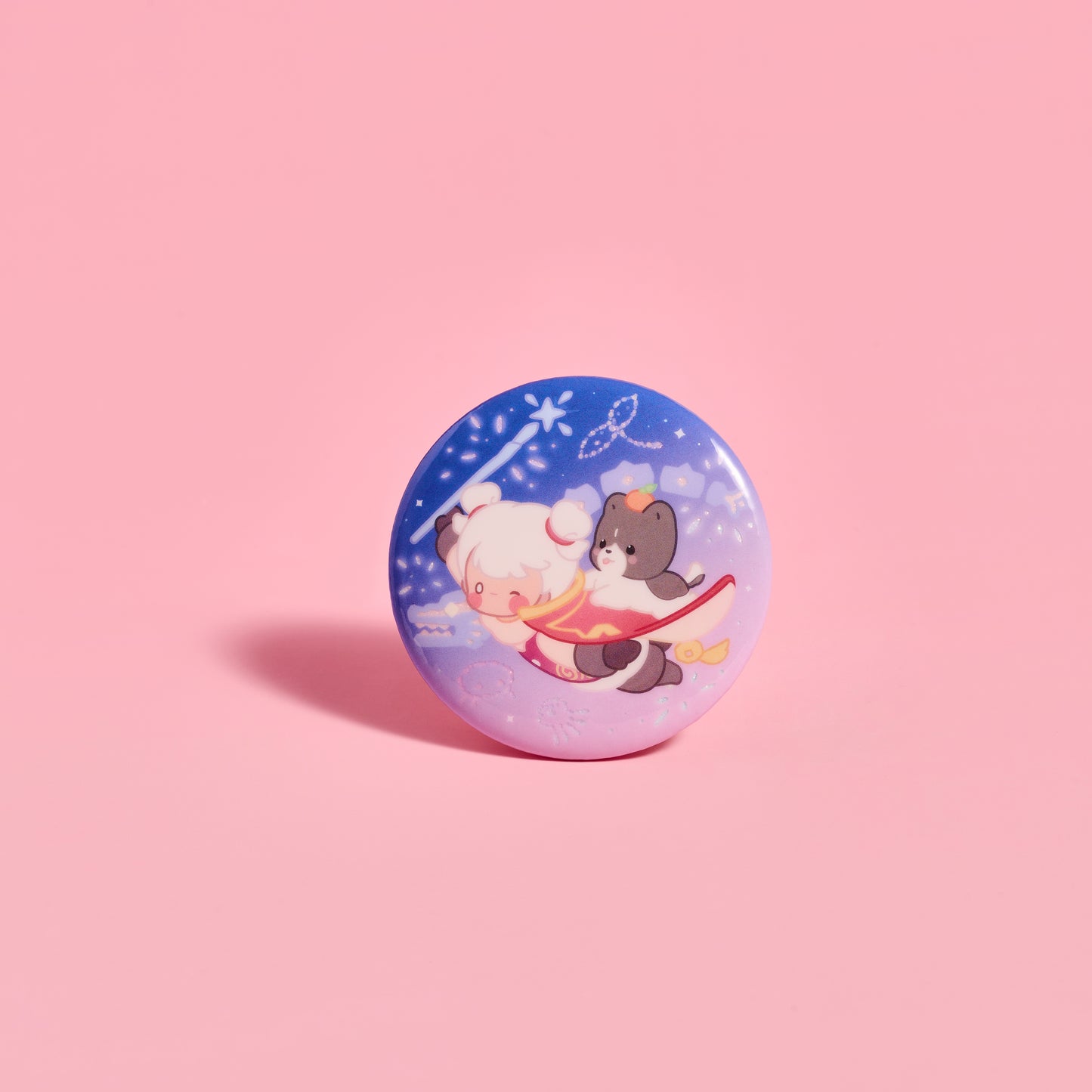 Sky Button Pin - Warm Companions