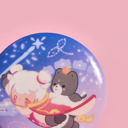 Sky Button Pin - Warm Companions